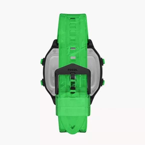 Retro Digital LCD Neon Green Nylon Watch - Picture 3 of 7